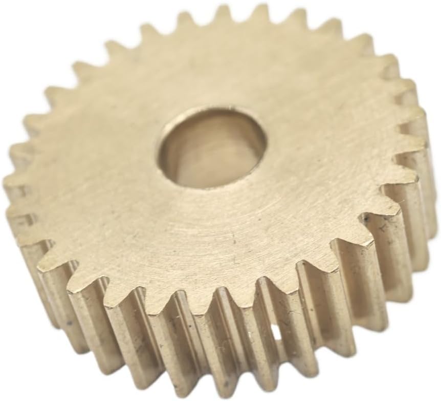 Gear Pinion, Engine,0.6M 104T Brass Cylindrical .6 Module 104 Teeth Flat Spur 5mm Thickness Straight Shaft Hardware(16mm bore)