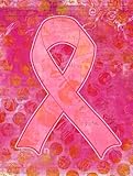Artsy Breast Cancer Pink Ribbon Flag Canvas House Size