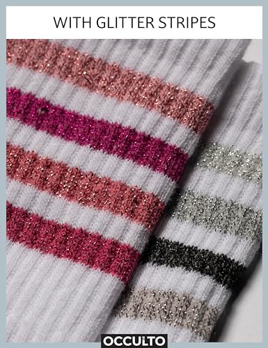 Women 80% Cotton Crew Socks Pack of 6 (Model: Steffi)2