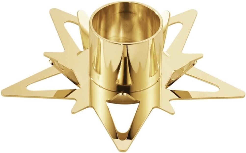 Georg Jensen Gold Plated Stainless Steel Christmas Candle Holder