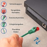 BIGtec LAN Kabel 30m Netzwerkkabel grün Gigabit Ethernet Kabel RJ45 Stecker Patchkabel für Patchpanel Netzwerk Switch Gaming PC kompatibel Playstation 5 PS5 XBOX Nintendo Switch 2 -Station 30 Meter – Ansicht 2