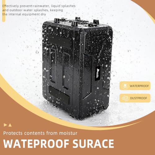 Image of 4U Rack Case Shallow 11 inch Depth, 19 inch Rackmount Flight Road Travel Case, Waterproof Protective Hard Case with Customized Foam, Wireless Mic System Storage /Amp /Effect /DJ Mixer