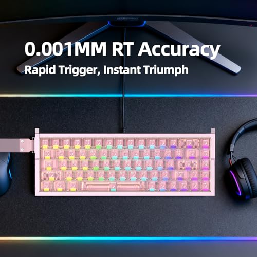 Clavier magnétique IROK MG68 Plus rose idéal pour un setup de streaming - 4
