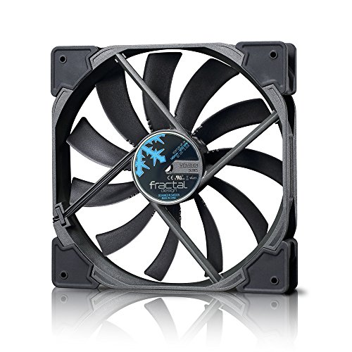 Fractal Design Venturi HF-14 Black - Computer Fan - Silent Fan - High Airflow - Long Life Time - FDB-Bearings - Aerodynamically Shaped Struts – 12v - 140 mm - Black (Single)