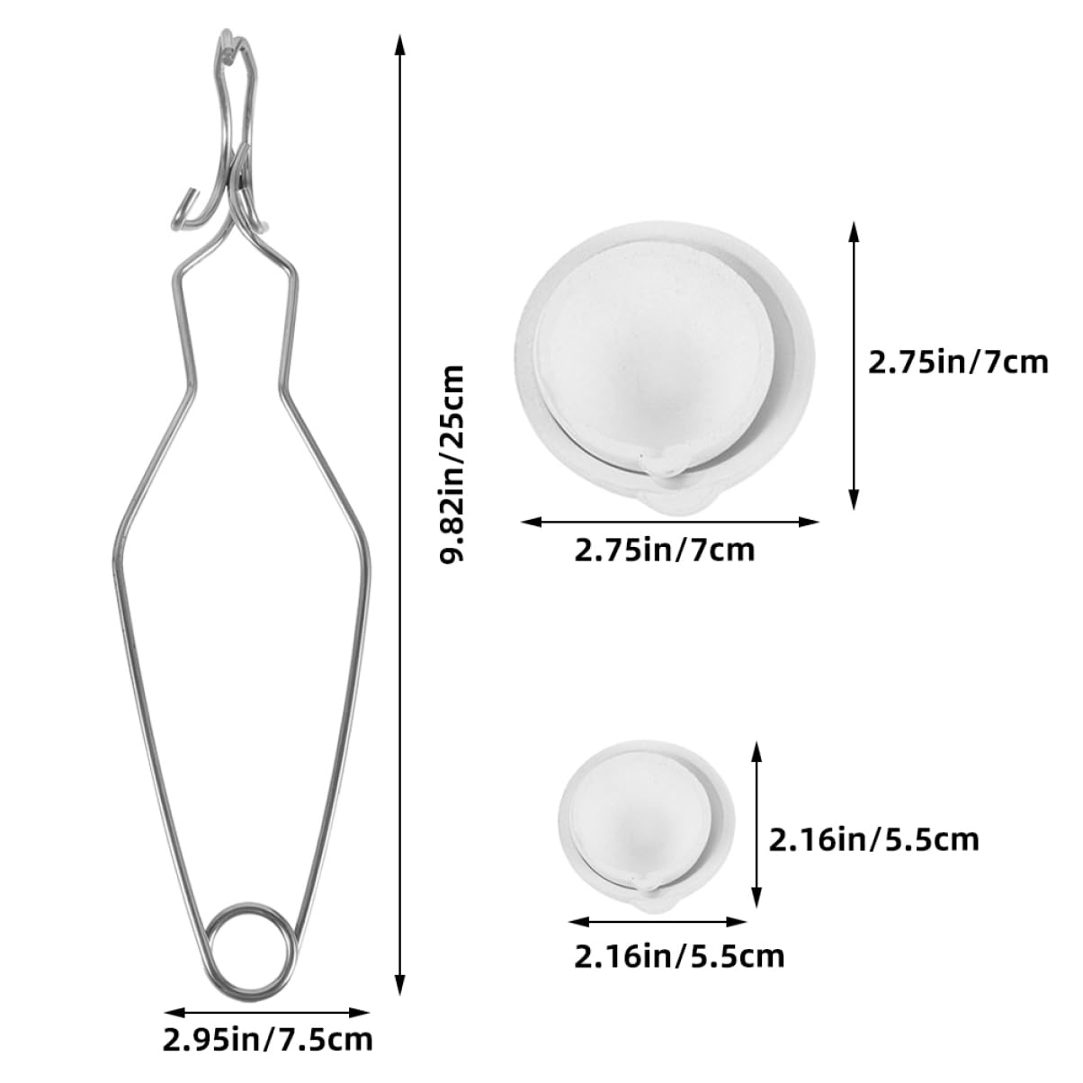 Gogogmee 1Set Gold Melting Kit with Crucible Pliers and Bowls for Metal Casting Includes Crucibles and Melting Dishes for Jewelry Making and Laboratory Use