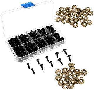 Set of 240Pcs Craft Plastic Safety Toy Screw Eyes for Teddy Bear Doll Animal Making