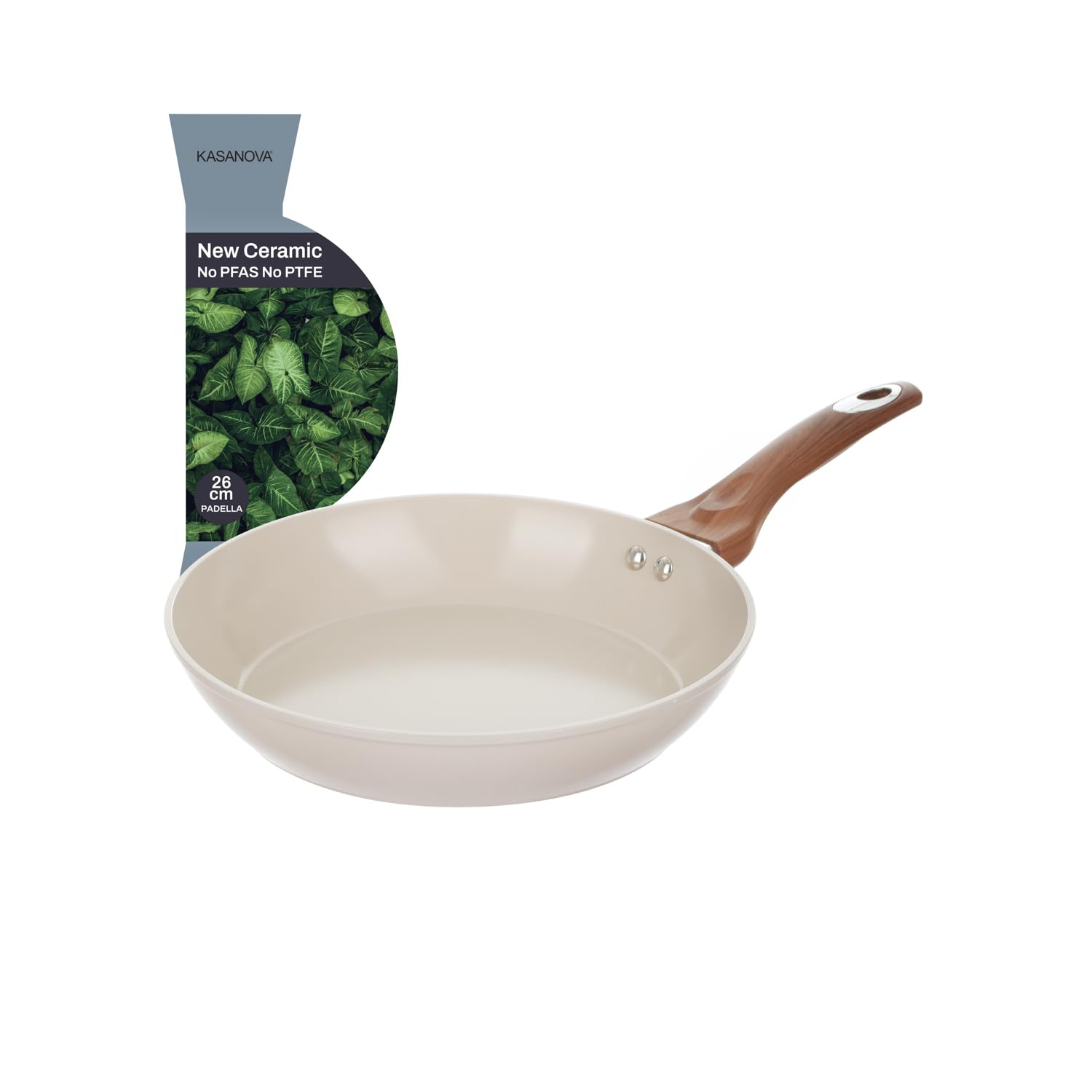 KASANOVA 26 cm Ceramic Frying Pan Cream