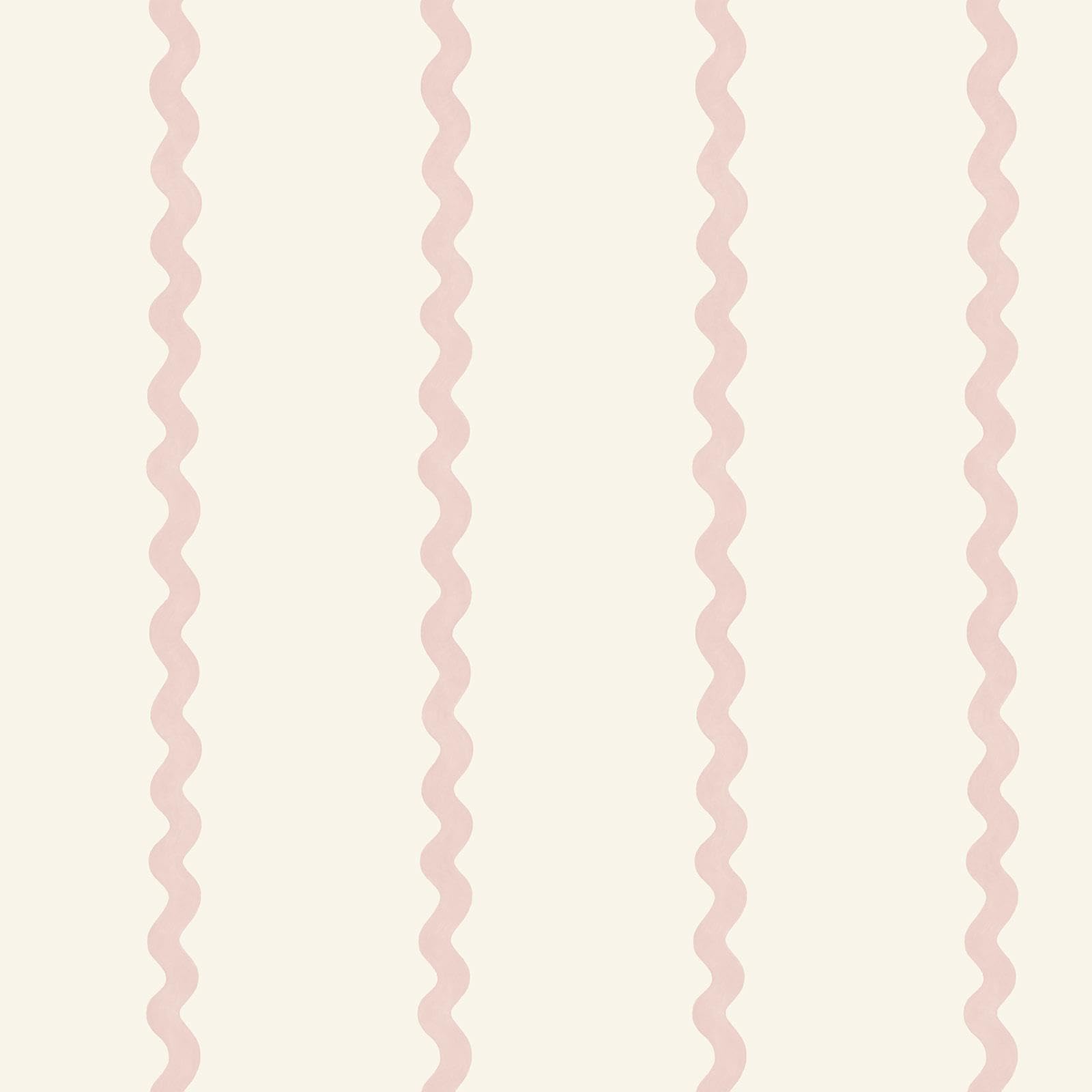World of Wallpaper Do The Wiggle Stripe Painted Effect Fun and Playful Kids Design Wallpaper Perfect for Nurseries Playrooms and Bedroom Decoration Pink 50475 — image 1