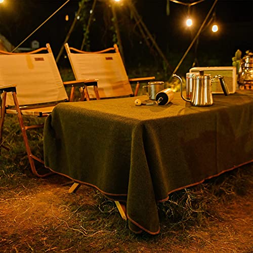 ACUSHLA MerinoWolle Wolldecke warm Decke Campingdecke Kuscheldecke 160x 200 cm (Wolle) – Militärische (Olive)