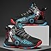 Ucilxi Fashion Anti Slip Wear Resistant High top Children's Sports Basketball Shoe Black Blue