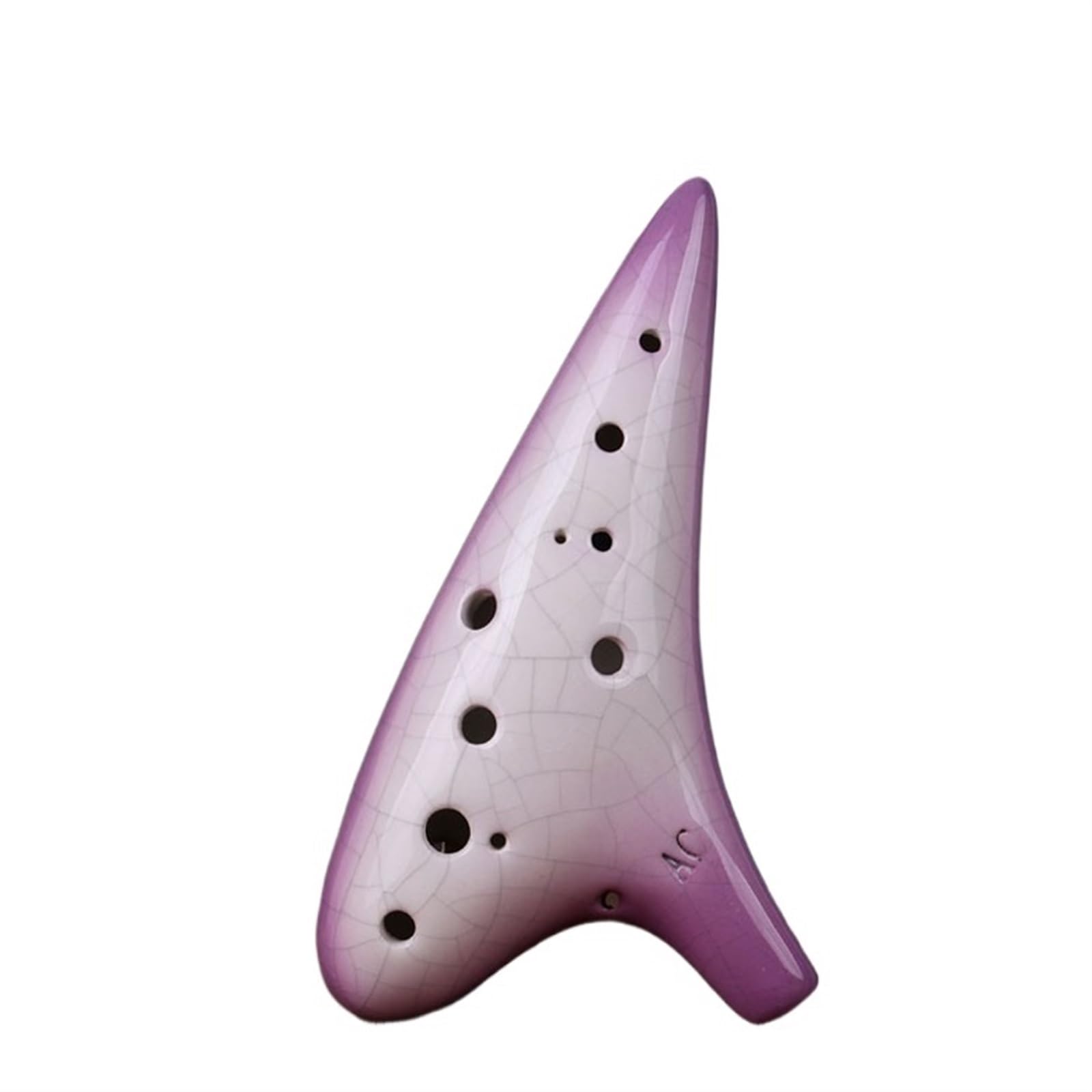 Ocarina principianti Ocarina A 12 Fori Tono Medio C AC Bellissimo Tono In Ceramica Modello Per Principianti(Purple)