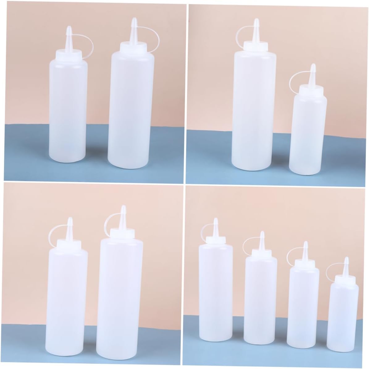 Garneck 12pcs Condiment Squeeze Bottles Salad Dressing Containers Lid Leakproof Sauce Dispenser for Home Use for Seasonings and Sauces