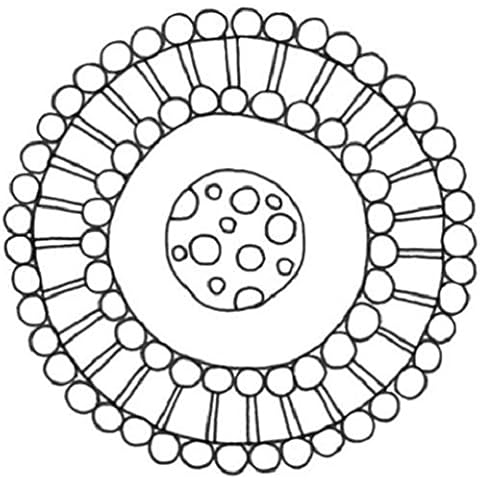 Joggles Cling Stamp 2.5-inch-Large Doodle Circle Cover