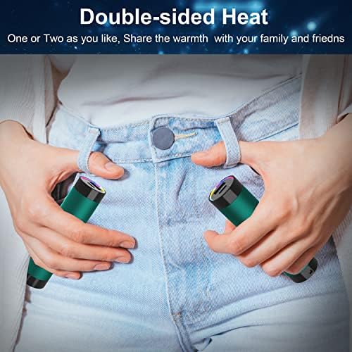 INNOPAW Hand Warmers Rechargeable,10000mAh Split-Magnetic 2 Pack,Electric Reusable Hand Warmers Power Bank Portable Charger,3 Levels,Outdoor in Winter, Dark Green (HW10)