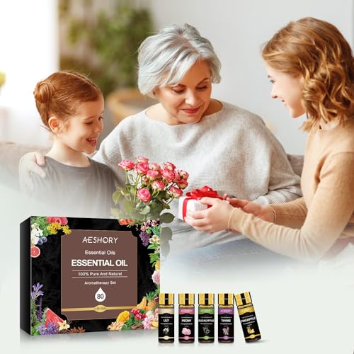 Aeshory Essential Oil Set 80 Pcs- Natural Essential Oils Kit-Perfect For Diffuser thumb #7