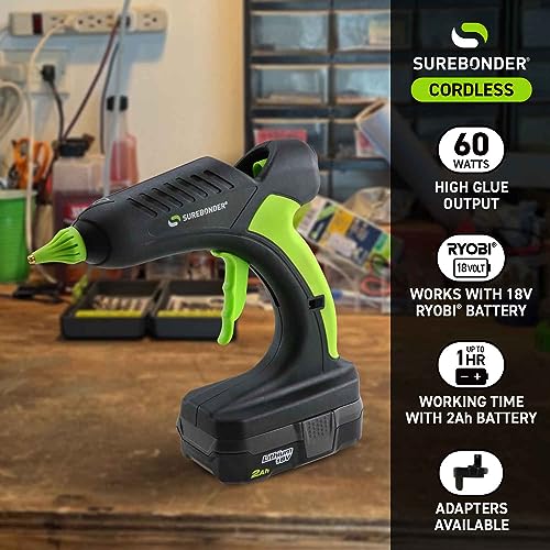Surebonder 18V Ryobi Battery Powered Fully Cordless Hot Glue Gun, Professional, Full Size for DIY, Crafting, Repairs, 60 Watt, Battery and Charger NOT Included - Tool Only by Surebonder - Image 5