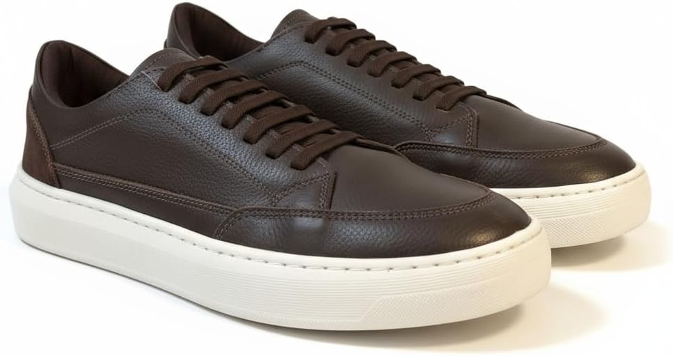 Tenis Casual e Básico Masculino Polo London Club, Cano Baixo Couro Confort Premium