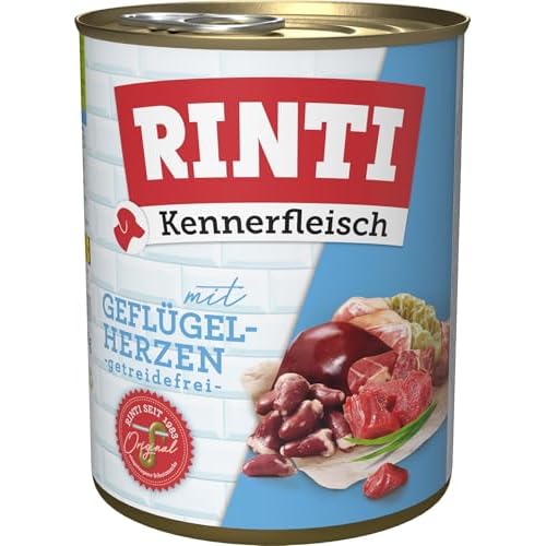 Rinti Kennerfleisch mit Geflügelherzen, 12er Pack (12 x 800 g)