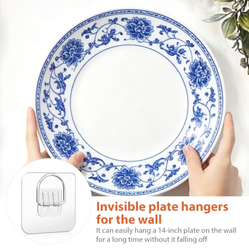 Zeiuvdy Adhesive Disc Plate Hangers Invisible Wall Hanging Kit, 40 Pack by Zeiuvdy - Image 4