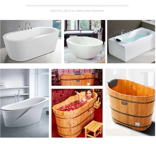 Bandeja extensible de bambú para bañera de madera ajustable de 75 a 109 cm, perfecta para velas, toallas, libros, teléfonos de vino, accesorio ideal para ducha (caja doble: bambú)