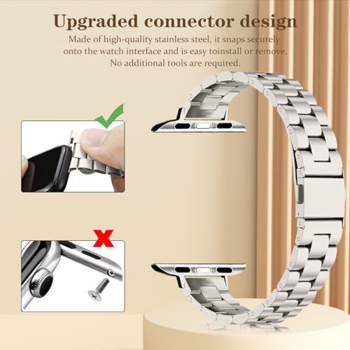 MaEiol Metal Strap for Apple Watch 49mm /45mm /44mm /42mm /46mm(Series 11/10) - Image 4