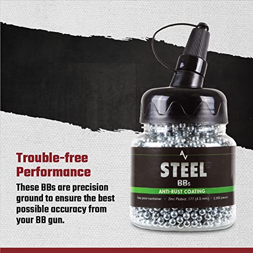air venturi steel bbs 177 cal 51 grains zinc-plated 2500ctchrome