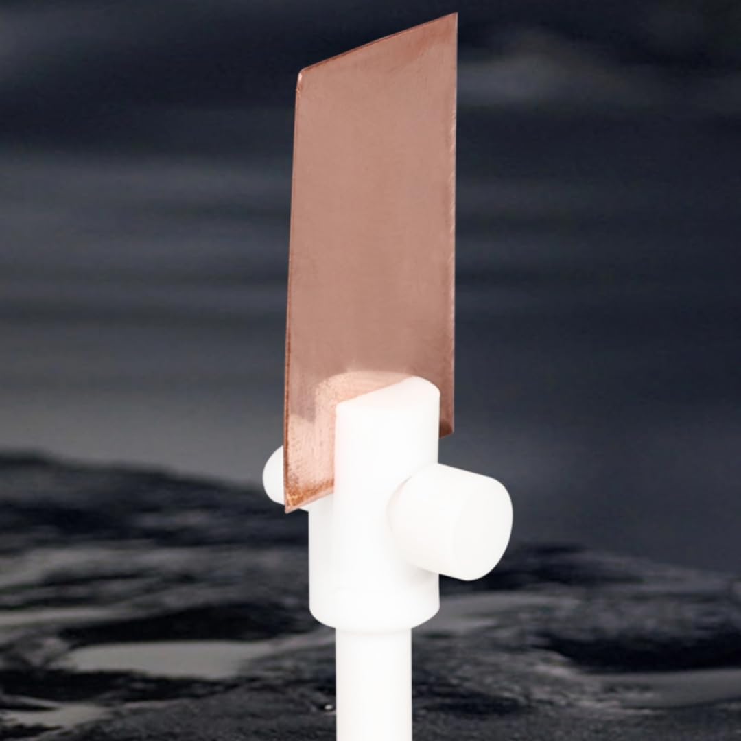 Abrazadera de electrodo de lámina de platino de PTFE for sistemas de tres electrodos - Platino de alta pureza, 1 pieza, espesor de muestra de hasta 5 mm(10x10mm)