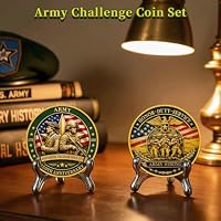 2Pcs 250th Anniversary Military Challenge Coins - Army Strong Collectible Commemorative Coin - Veteran Gifts for US Soldiers & Army Veterans — image 2