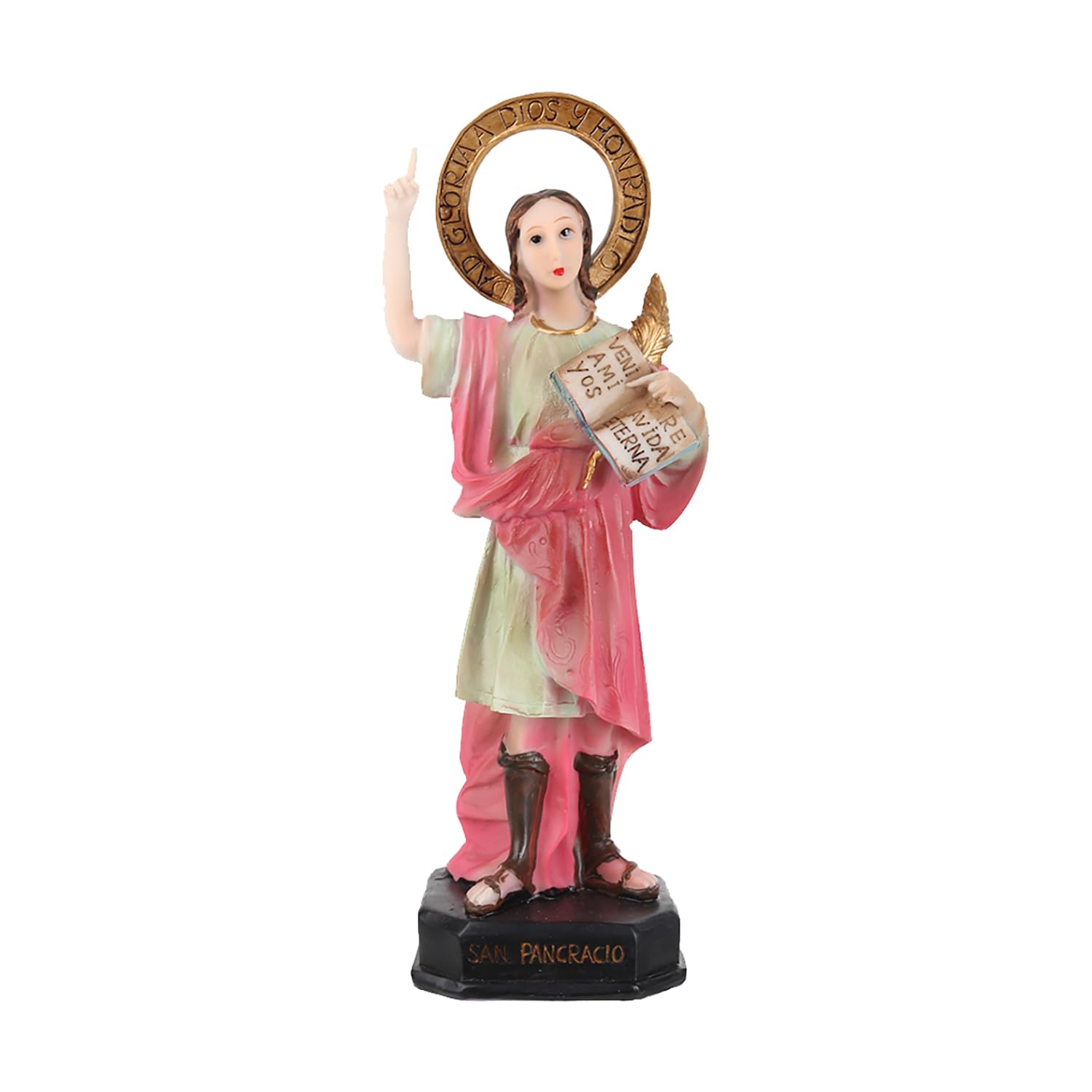 Figurine en résine résistante San Pancracio de qualité supérieure