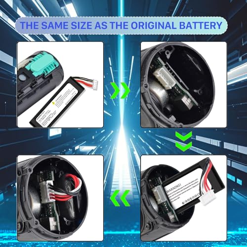 Image of 2026 New Upgraded 5800mAh Replacement Battery for Flip 4, 2 Pack | Rechargeable for jbl flip 4 battery, Compatible with Flip4 GSP872693 01, With Tool Kits, 1200+charging cycles, Long Lifespan
