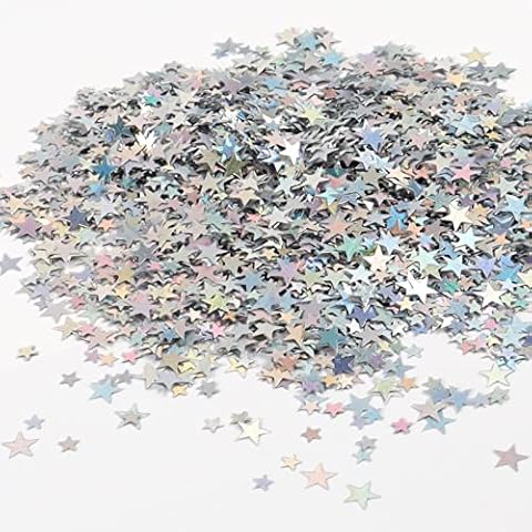 IOPJLK 4 Stück Konfetti, Mini Stern Pailletten Konfetti Beutel 60g, Harz Konfetti Pailletten Cover