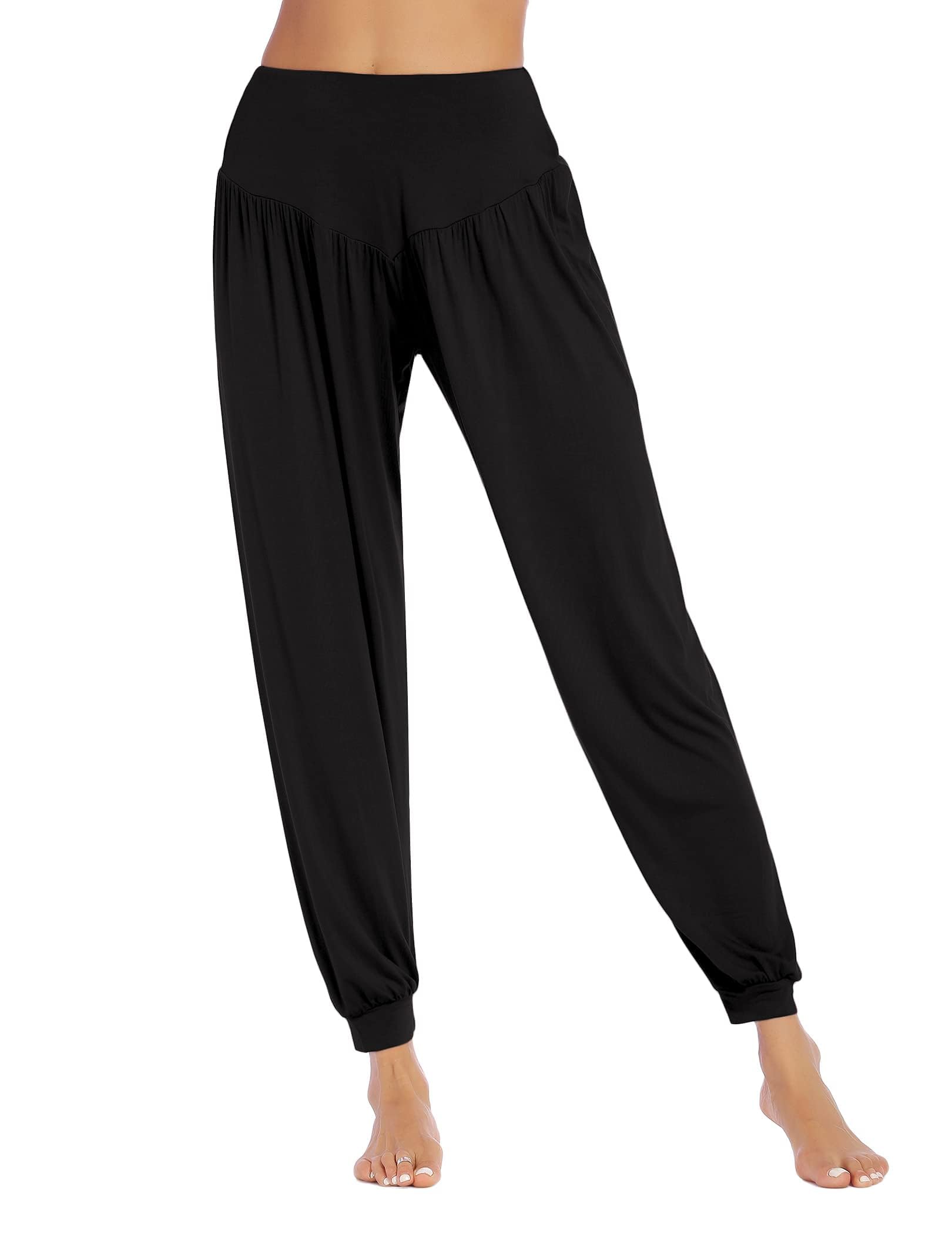 PINSPARK Pantaloni da Yoga Lunghi Harem da Donna Sportivi da Yoga da Jogging curvi Oversize Casual Sportivi Eleganti