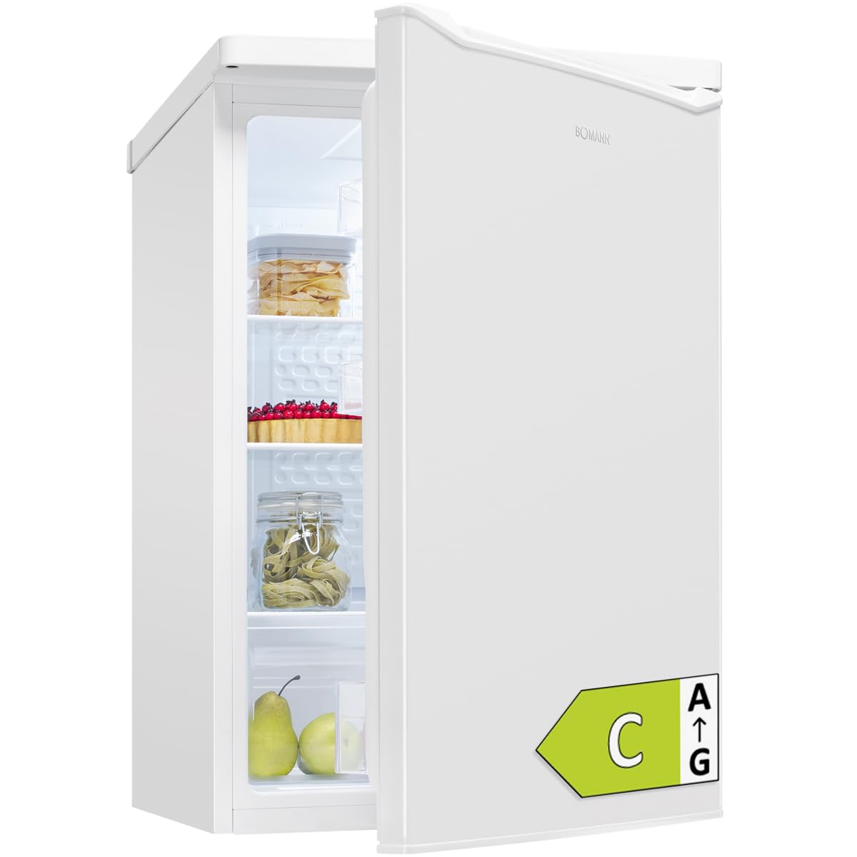 Bomann Kühlschrank 126L Energieklasse C 85cm leise 35dB VS 7258 weiß