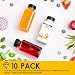 10 Stück 250 ml Leere Flaschen Kunststoff, Wiederverwendbare kleine Flaschen zum Befüllen Trinkflaschen für Smoothie Saft Tee, Klare Trinken Bottle für Mini-Kühlschrank, Juicer Shots, Wasser, Milch