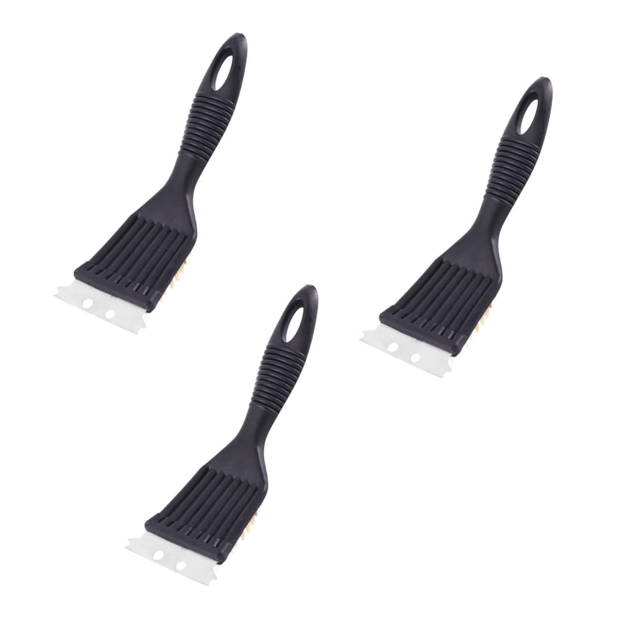 OFFSCH 3Pcs Cleaning Brush with Scraper Copper Wire Grilling Tool for Easy Cleaning of Grills and Barbecues Safe and Scraper Brush