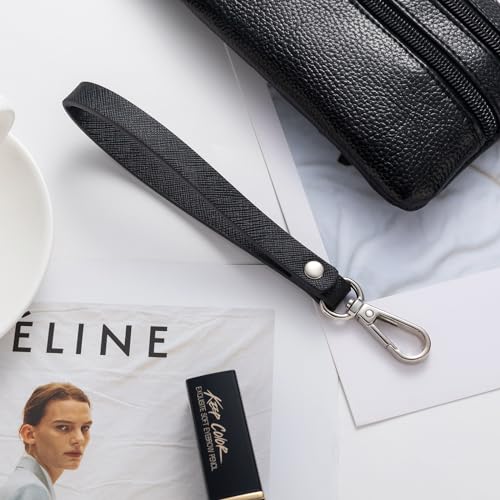 PU Leather Wrist Strap KeyChain Strap with Cross Patterned Clutch Bag Accessory Hand Strap Replacement for Handbag2