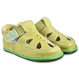  Magical Shoes Lauflernschuhe Kinder Mädchen, weiche Kinderschuhe, Barfußschuhe rosa, Sandalen, Krabbelschuhe, Hausschuhe Leder, Baby Schuhe, Lime, Gr. 22 / 140mm, Coco
