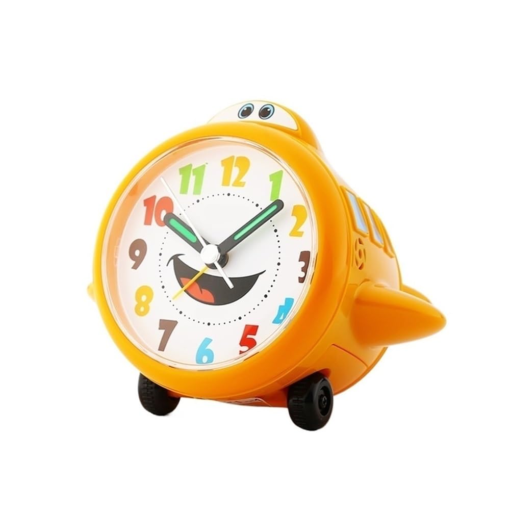 NIUHUAHUI Alarm Clock, Alarm Clock Silent Bedside Electronic Bedroom Luminous Creative Student Watch(Yellow)