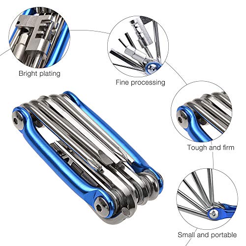 Gobesty Multifunction Bike Repair Tool Kits, 11 in 1 Bicycle Tool Kit bike Chain Tool, Tire Patch,Tyre Lever for Outdoor Cycling Mini Tool for Outdoor Cycling - Image 5