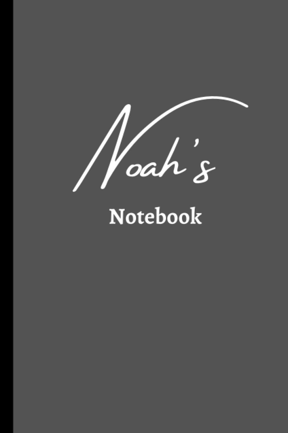 Noah's Notebook: Noah Personalised Name Notebook - Grey (120 Pages 6 x 9 inches)