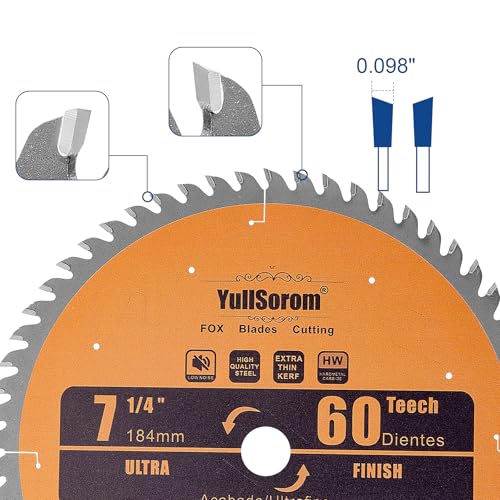 Image of 7-1 /4 inch Ultra Finish Circular Saw Blade 60-Tooth with 5 /8 inch Arbor for Wood