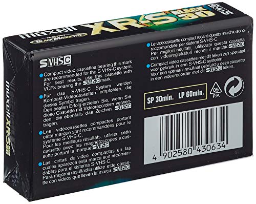 Maxell S-VHS-C Videokassetten XR-S mit 30 Minuten Spieldauer