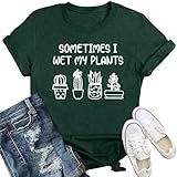 IFQ Garden Shirts for Women Plant Lover Crewneck T-Shirt Casual Gardener Short Sleeve Tee