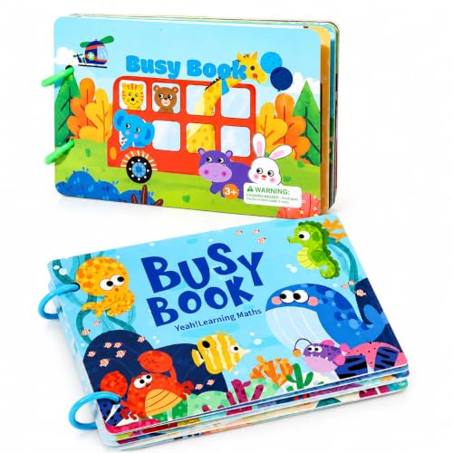 Image of Toddler Busy Book - Activity Binder for Kids 3+ Years | Montessori Learning Busy Board | Activity Book | Educational Toy | Easy to Carry Travel Book | Return Gift for Kids (Busy Book and Numbers)