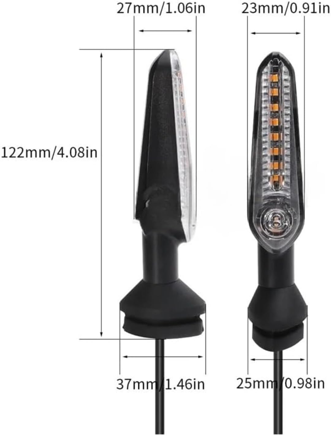 Generic Mini uniwersalne wskaźniki Dla Hypermotard 950 SP RVE 2018-2024 Motocyklowy kierunkowskaz LED z migającym światłem
