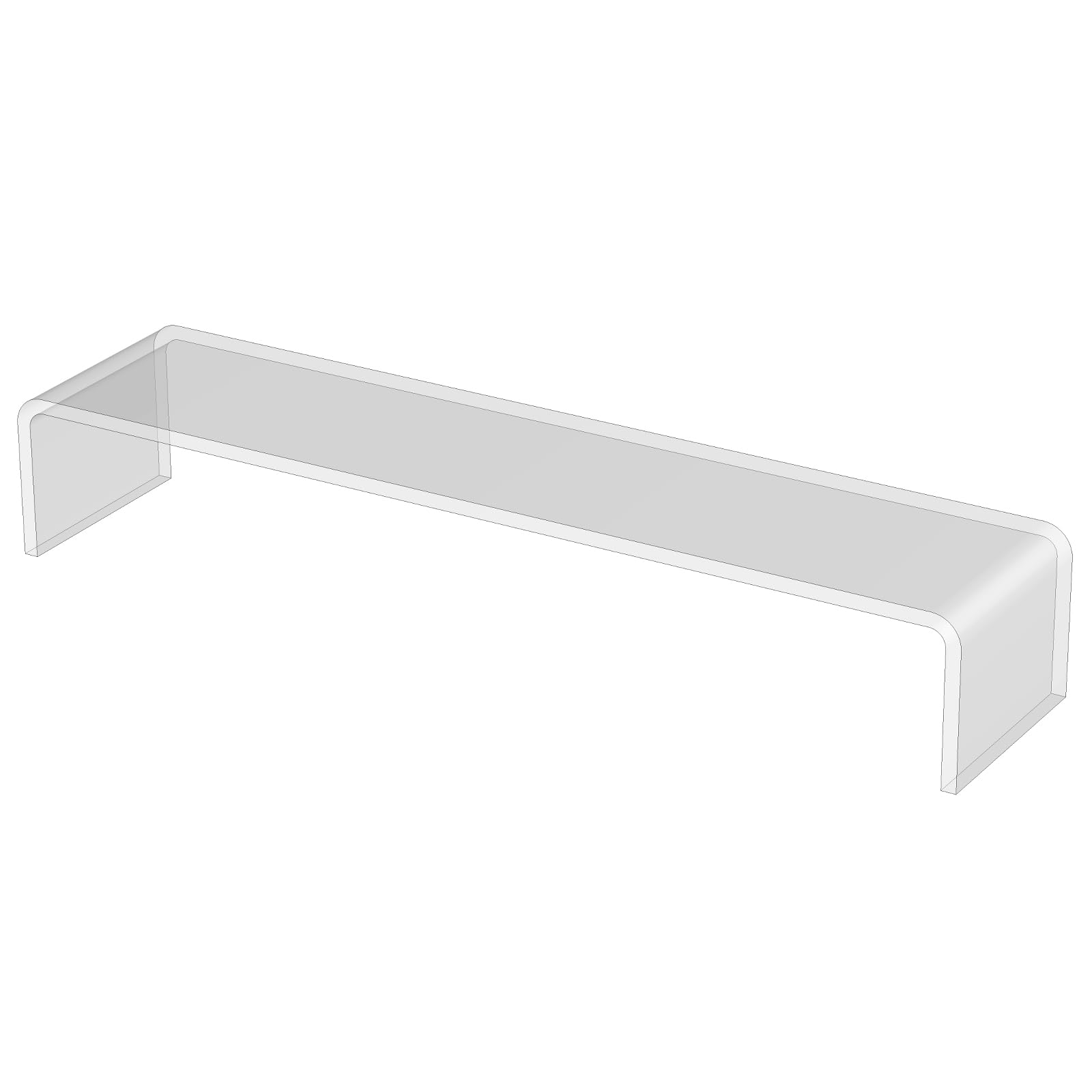 3R W Design Clear Acrylic Display Risers- Premium Shelf Riser Display Stands and Plinths - Hoverstand- Made in UK (6mm-thick-45cm-10cm-7.5cm, Max Load 2.5kg)