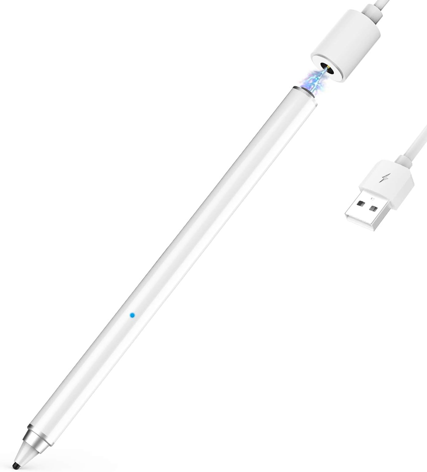 Stylus Pencil Compatible for Apple, CISCLE Rechargeable 1.5 mm Fine Tip Smart Digital Pen Active Stylus Compatible for iPad, iPhone, Android Tablet and Other Touch Screen Devices
