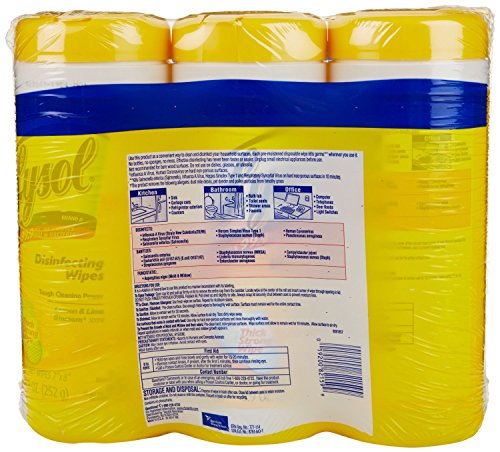 Lysol Disinfecting Wipes, Lemon & Lime Blossom, 105 Wipes (3 Packs of 35 Wipes)