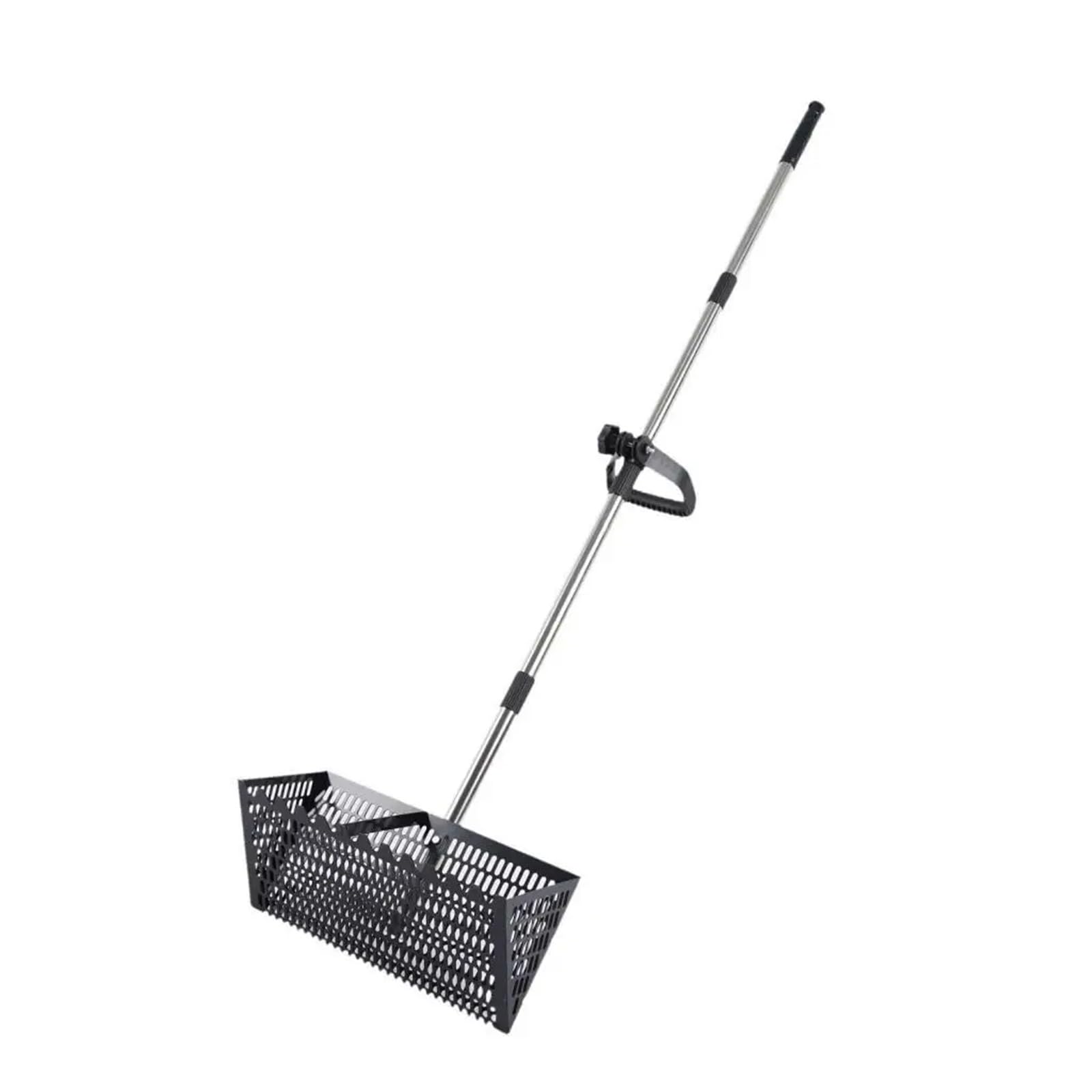 Rastrillo per pulci di sabbia Rastrello for sabbia, setaccio for cibo di mare, denti affilati, in acciaio al carbonio con per(Black)