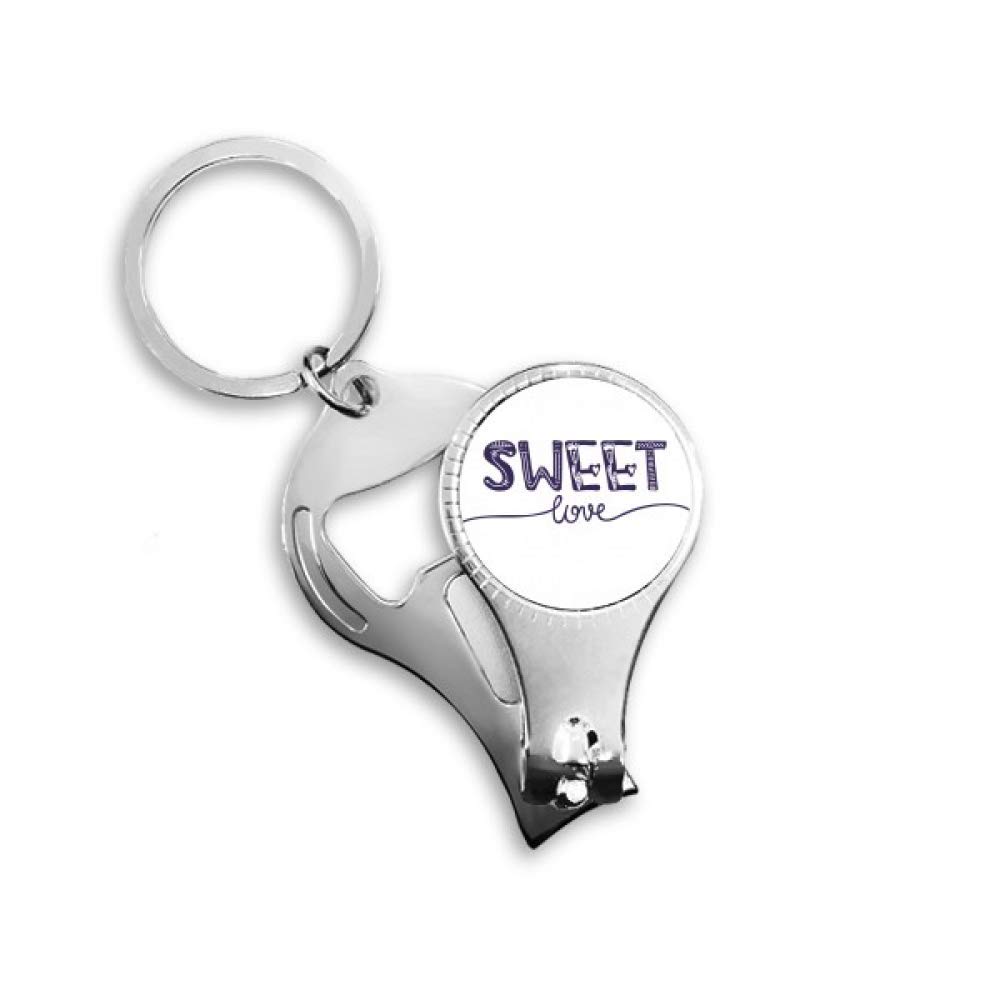 Porte-clés Sweet Love écriture manuscrite pendentif original pour clé voiture